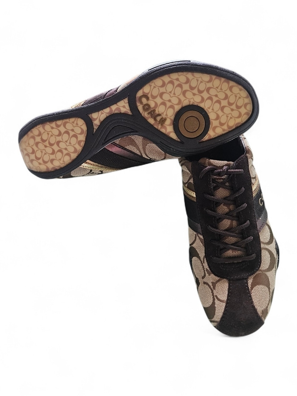 Coach Jayme Signature Low-Top Sneakers – Classic Designer Style Size 6M - Picture 4 of 8